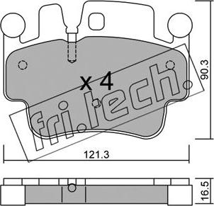 Fri.Tech. 673.0 - Kit de plaquettes de frein, frein à disque cwaw.fr