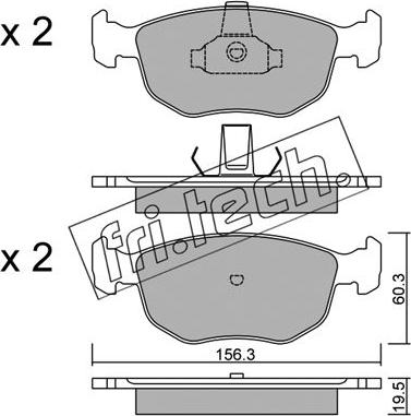 Fri.Tech. 672.0 - Kit de plaquettes de frein, frein à disque cwaw.fr