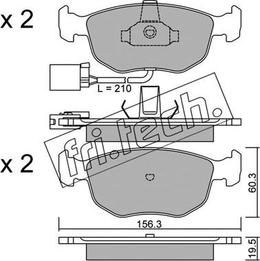 Fri.Tech. 672.1 - Kit de plaquettes de frein, frein à disque cwaw.fr