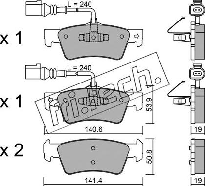 Fri.Tech. 677.0 - Kit de plaquettes de frein, frein à disque cwaw.fr