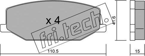 Fri.Tech. 099.0 - Kit de plaquettes de frein, frein à disque cwaw.fr