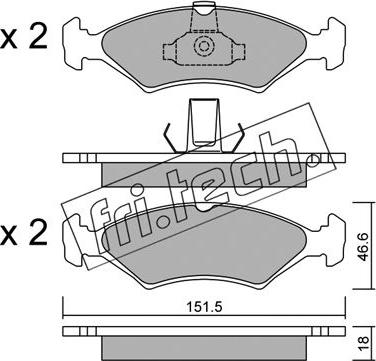 Fri.Tech. 095.0 - Kit de plaquettes de frein, frein à disque cwaw.fr