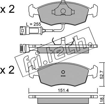 Fri.Tech. 096.0 - Kit de plaquettes de frein, frein à disque cwaw.fr