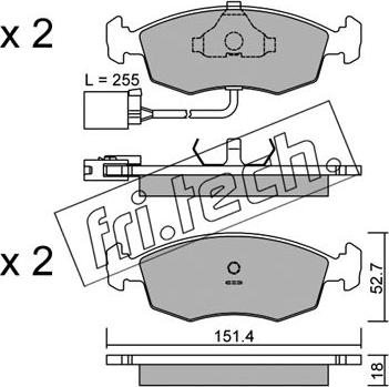 Fri.Tech. 096.1 - Kit de plaquettes de frein, frein à disque cwaw.fr