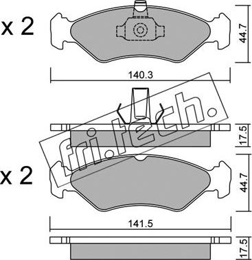 Fri.Tech. 090.0 - Kit de plaquettes de frein, frein à disque cwaw.fr