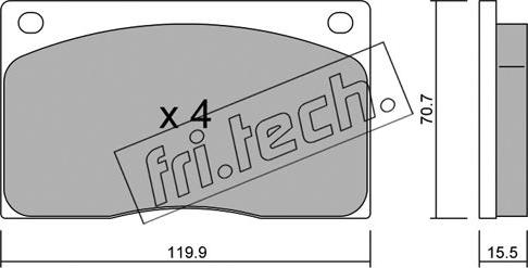 Fri.Tech. 091.0 - Kit de plaquettes de frein, frein à disque cwaw.fr