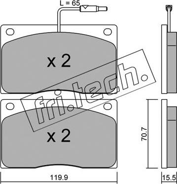 Fri.Tech. 091.1 - Kit de plaquettes de frein, frein à disque cwaw.fr