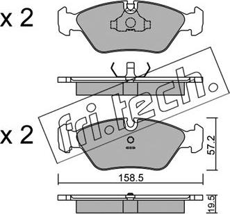 Fri.Tech. 093.0 - Kit de plaquettes de frein, frein à disque cwaw.fr