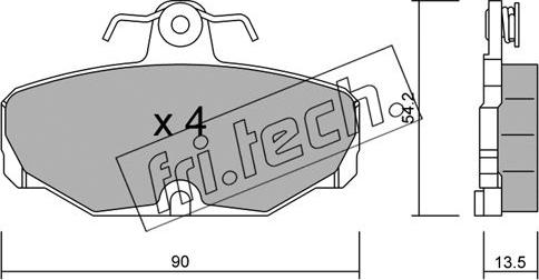 Fri.Tech. 097.2 - Kit de plaquettes de frein, frein à disque cwaw.fr