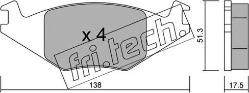 Fri.Tech. 049.0 - Kit de plaquettes de frein, frein à disque cwaw.fr