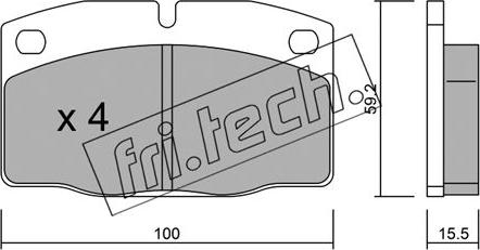 Fri.Tech. 046.0 - Kit de plaquettes de frein, frein à disque cwaw.fr