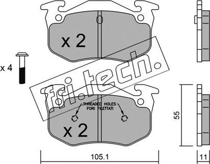 Fri.Tech. 040.1 - Kit de plaquettes de frein, frein à disque cwaw.fr