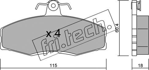 Fri.Tech. 041.0 - Kit de plaquettes de frein, frein à disque cwaw.fr