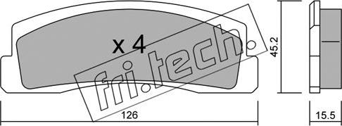 Fri.Tech. 048.0 - Kit de plaquettes de frein, frein à disque cwaw.fr