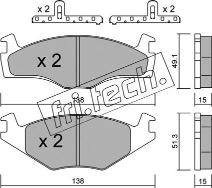 Fri.Tech. 047.0K - Kit de plaquettes de frein, frein à disque cwaw.fr