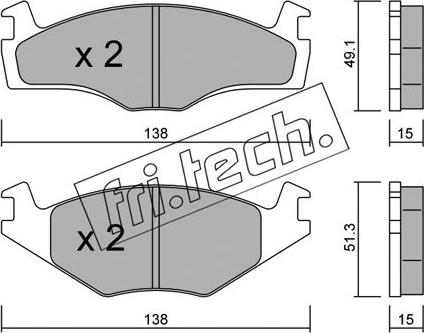 Fri.Tech. 047.0 - Kit de plaquettes de frein, frein à disque cwaw.fr