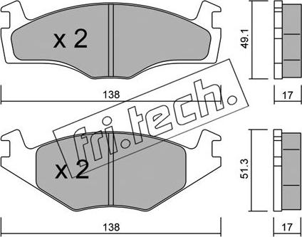 Fri.Tech. 047.2 - Kit de plaquettes de frein, frein à disque cwaw.fr