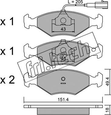 Fri.Tech. 059.4 - Kit de plaquettes de frein, frein à disque cwaw.fr