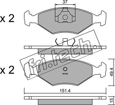 Fri.Tech. 059.5 - Kit de plaquettes de frein, frein à disque cwaw.fr