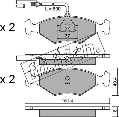 Fri.Tech. 059.0 - Kit de plaquettes de frein, frein à disque cwaw.fr