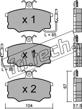 Fri.Tech. 055.0 - Kit de plaquettes de frein, frein à disque cwaw.fr