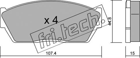 Fri.Tech. 056.0 - Kit de plaquettes de frein, frein à disque cwaw.fr