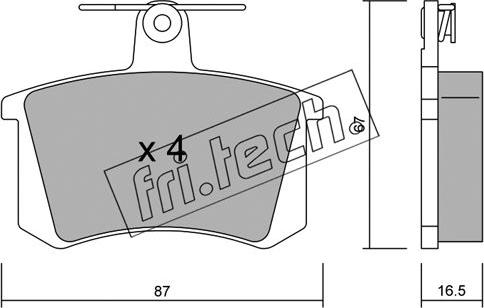 Fri.Tech. 050.0 - Kit de plaquettes de frein, frein à disque cwaw.fr