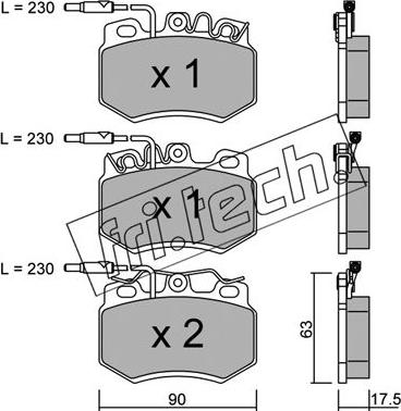 Fri.Tech. 051.0 - Kit de plaquettes de frein, frein à disque cwaw.fr