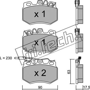 Fri.Tech. 051.1 - Kit de plaquettes de frein, frein à disque cwaw.fr