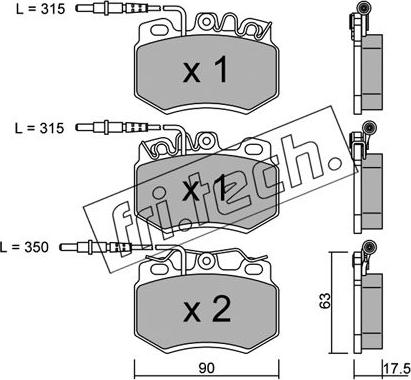 Fri.Tech. 051.2 - Kit de plaquettes de frein, frein à disque cwaw.fr