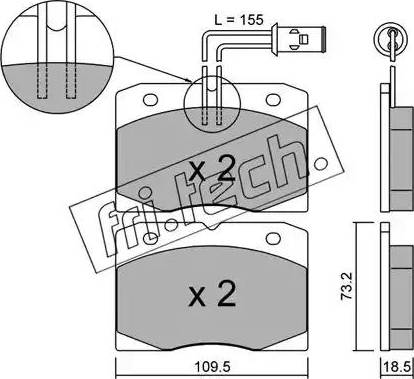 Fri.Tech. 053.0 - Kit de plaquettes de frein, frein à disque cwaw.fr