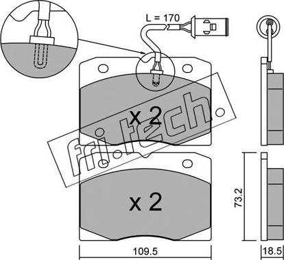 Fri.Tech. 053.2 - Kit de plaquettes de frein, frein à disque cwaw.fr