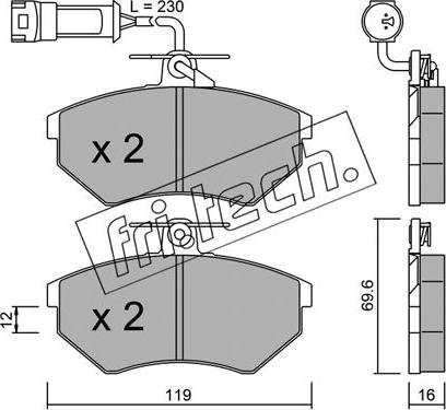 Fri.Tech. 052.4 - Kit de plaquettes de frein, frein à disque cwaw.fr