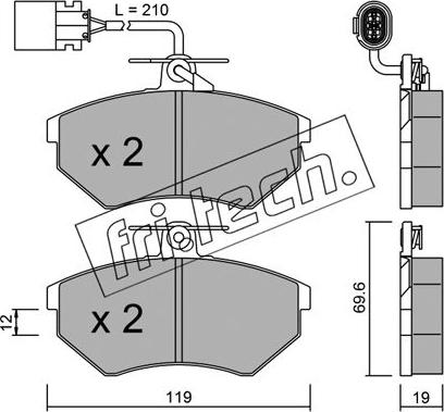 Fri.Tech. 052.1 - Kit de plaquettes de frein, frein à disque cwaw.fr