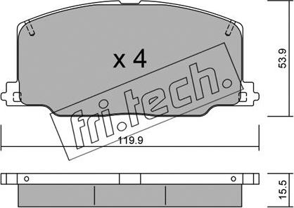 Fri.Tech. 069.0 - Kit de plaquettes de frein, frein à disque cwaw.fr