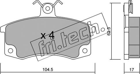 Fri.Tech. 064.0 - Kit de plaquettes de frein, frein à disque cwaw.fr