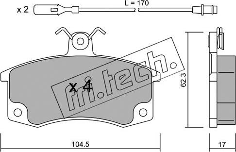 Fri.Tech. 064.1 - Kit de plaquettes de frein, frein à disque cwaw.fr