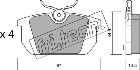 Fri.Tech. 066.0 - Kit de plaquettes de frein, frein à disque cwaw.fr