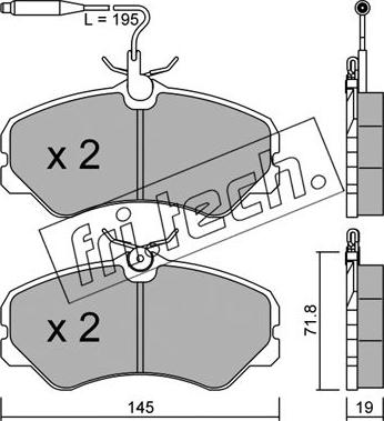 Fri.Tech. 060.1 - Kit de plaquettes de frein, frein à disque cwaw.fr