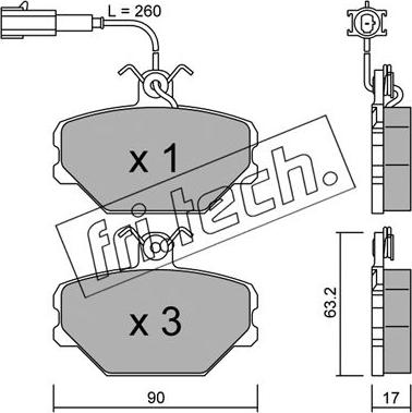 Fri.Tech. 061.0 - Kit de plaquettes de frein, frein à disque cwaw.fr