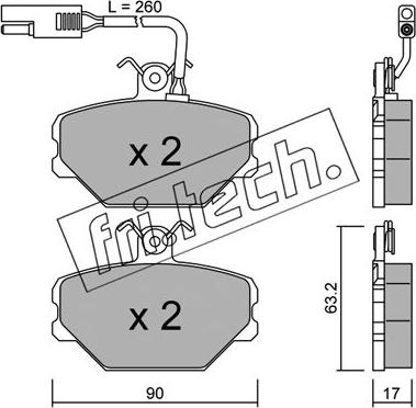 Fri.Tech. 061.1 - Kit de plaquettes de frein, frein à disque cwaw.fr