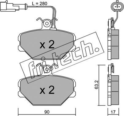 Fri.Tech. 061.2 - Kit de plaquettes de frein, frein à disque cwaw.fr