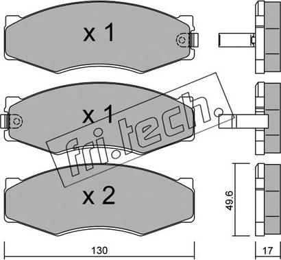 Fri.Tech. 068.1 - Kit de plaquettes de frein, frein à disque cwaw.fr