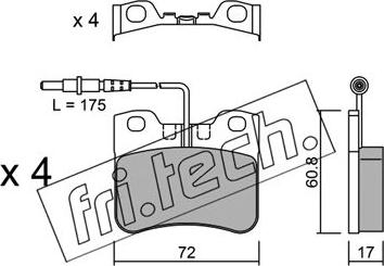 Fri.Tech. 062.0 - Kit de plaquettes de frein, frein à disque cwaw.fr