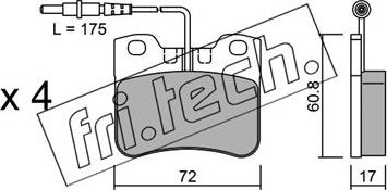 Fri.Tech. 062.1 - Kit de plaquettes de frein, frein à disque cwaw.fr