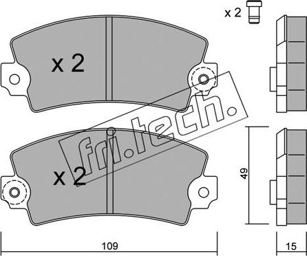 Fri.Tech. 005.0 - Kit de plaquettes de frein, frein à disque cwaw.fr