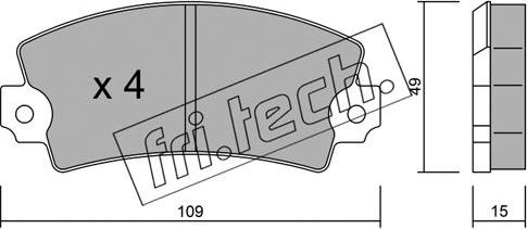 Fri.Tech. 005.2 - Kit de plaquettes de frein, frein à disque cwaw.fr