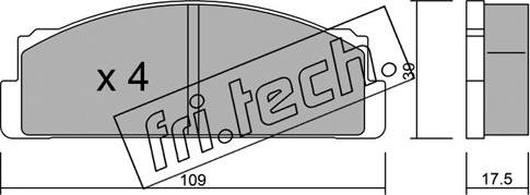 Fri.Tech. 001.0 - Kit de plaquettes de frein, frein à disque cwaw.fr