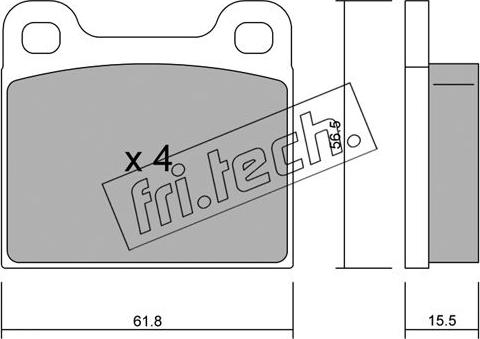 Fri.Tech. 003.4 - Kit de plaquettes de frein, frein à disque cwaw.fr