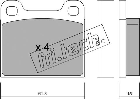 Fri.Tech. 003.0 - Kit de plaquettes de frein, frein à disque cwaw.fr